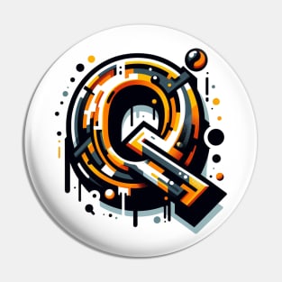 Letter Q design graffity style Pin