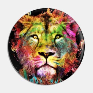 Color Explosion Lion Pin