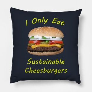 Sustainable Cheeseburger Pillow