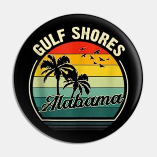 Vintage Gulf Shores Beach Alabama Summer Sunset Palm Tank Top Pin