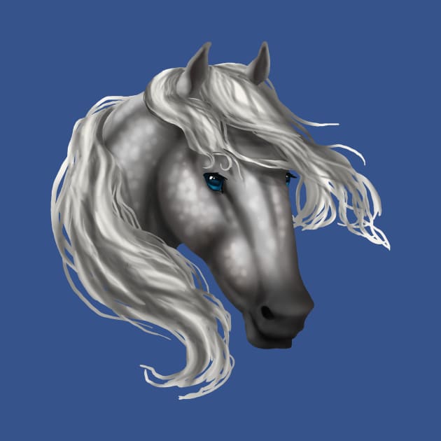 Horse Head - Dapple Blue Eyes by FalconArt