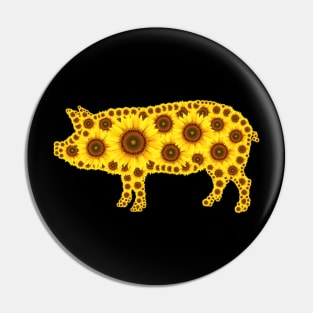 Sunflower Pig Farmer Pin