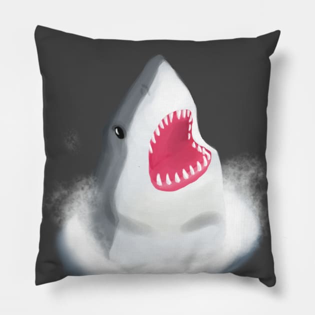 Shark face Pillow by michelleachan