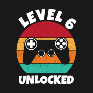 Level 6 Unlocked Video Game Birthday T-Shirt