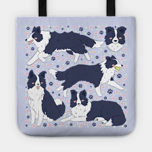 Cute cartoon border collie pattern Tote