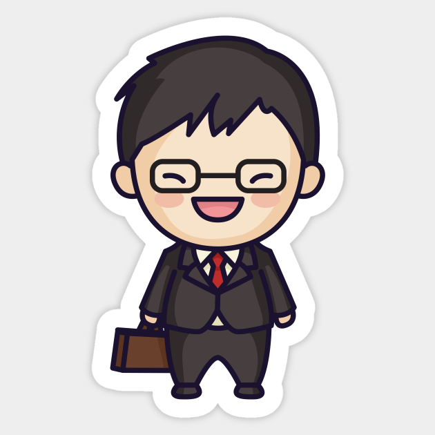 Cute Japanese Businessman Cartoon - Japanese Businessman - Sticker | TeePublic Cute Japanese Businessman Cartoon - Japanese Businessman - Sticker | TeePublic