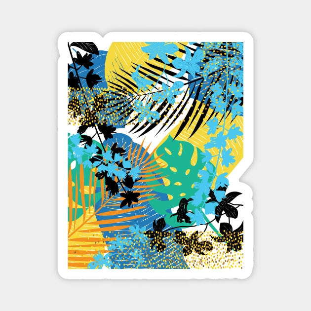 Tropical Leaves Magnet by SWON Design