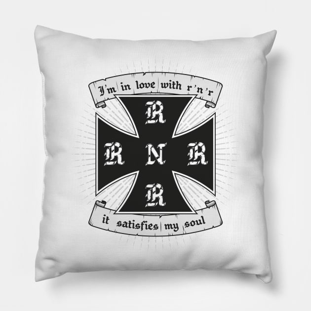 Rock and roll satisfies my soul. Pillow by juliusllopis