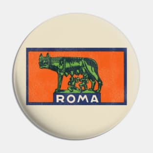 Roma Vintage Rome Italy Romulus Travel Souvenir Pin
