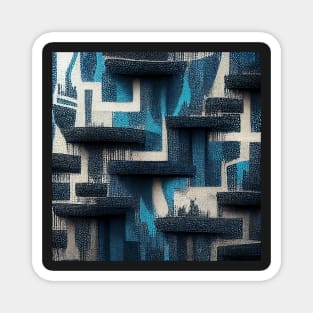 abstract pattern, blue Magnet