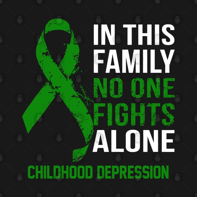 Childhood Depression Awareness No One Fights Alone - Hope For A Cure by BoongMie