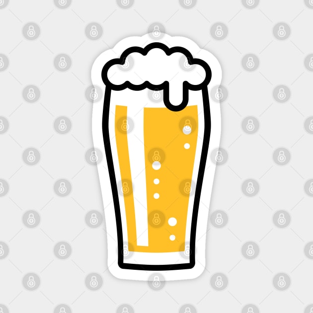 Beer Glass (Beer Drinker / Pale Ale / 2C) Magnet by MrFaulbaum