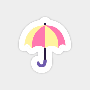 Pink and yellow umbrellas Magnet