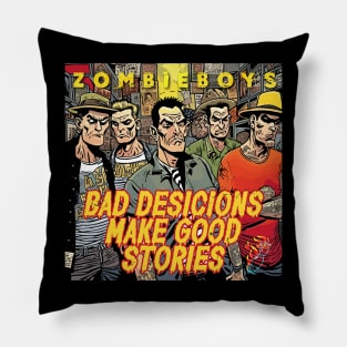 fake band t-shirt. zombie boys. Pillow