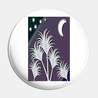 Palms at Night Pin