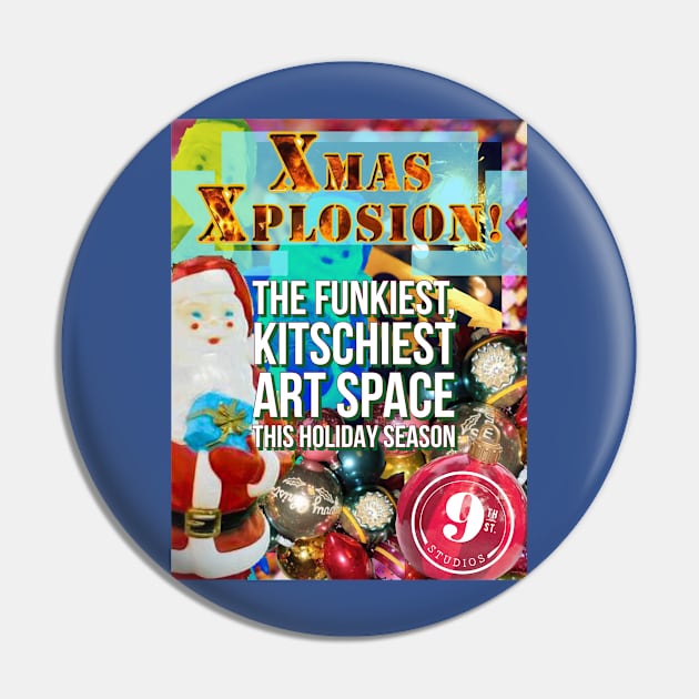 Xmas Xplosion Pin by 9th Street Studios