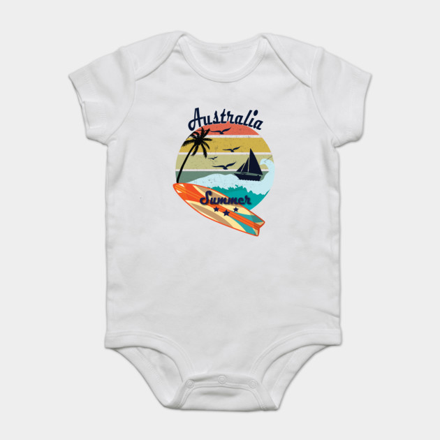 Retro Vintage Australia Gift Summer Vacation Australia Onesie