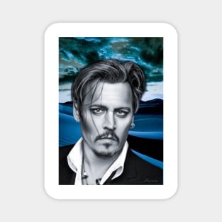 Johnny Portrait Digital Artwork wall art support Magnet