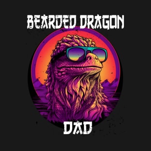 Bearded Dragon Daddy Synthwave T-Shirt