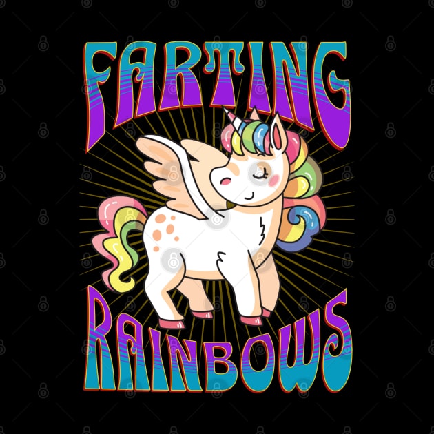 Unicorn Farting Rainbows by RockReflections