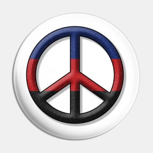 Peace Sign design in Polyamory pride flag colors Pin