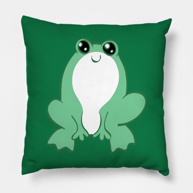 Cute Happy Frog Pillow by saradaboru