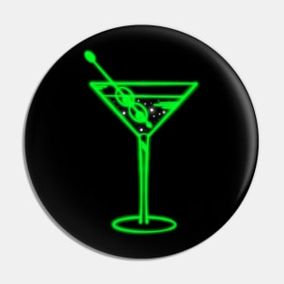 Neon Martini Pin