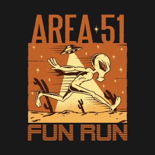 Area 51 Fun Run T-Shirt I Running Aliens UFO T-Shirt