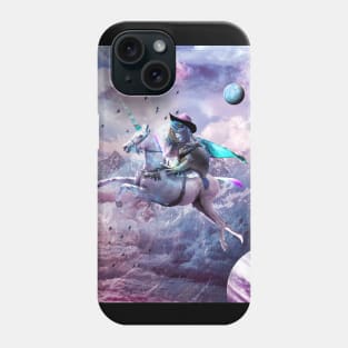 Epic Bearded Dragon Lizard Riding Unicorn Phone Case