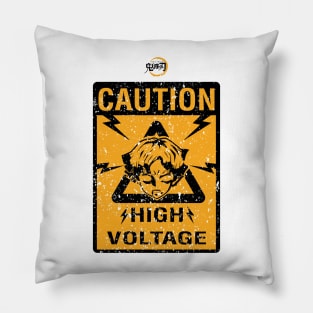 DEMON SLAYER SEASON 2: CAUTION HIGH VOLTAGE (GRUNGE STYLE) Pillow