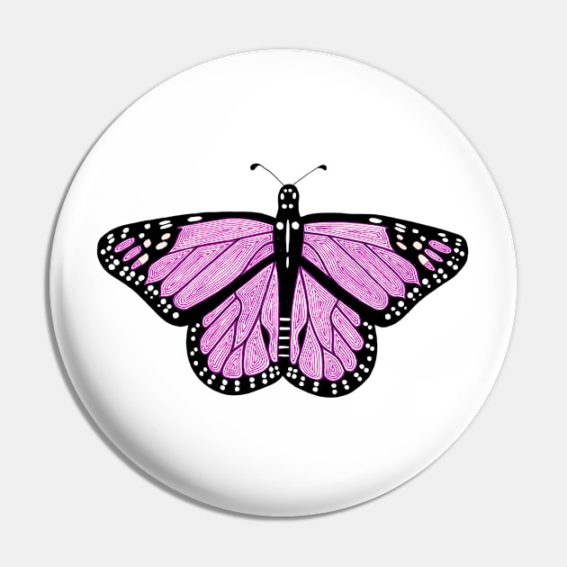 Pink Butterfly Pin by calenbundalas