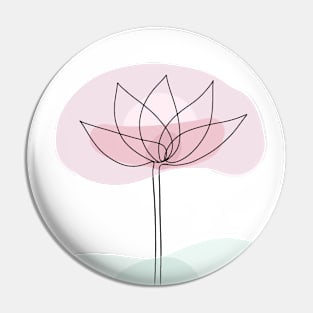 FLOWER - Abstract Line Art Pin