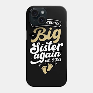 Promoted To Big Sister Again Pregnancy Announcement Design Phone Case