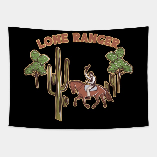 Lone Ranger Without Background Artwork Tapestry by namanyastudios