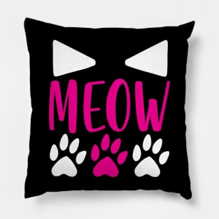 Meow Funny Cat Gift Pillow