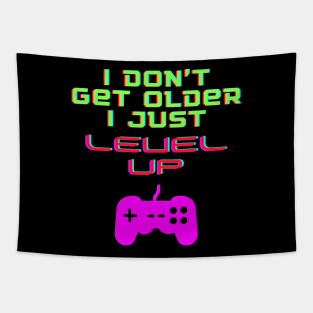 Funny Gamer Gaming Level Up Birthday Tapestry