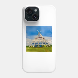 SaamisTeePee Landmark in Medicine Hat Alberta Canada - WelshDesigns Phone Case