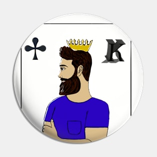 Playing white card King Pin