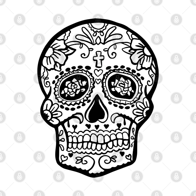 Mexican Sugar Skull by Cofefe Studio