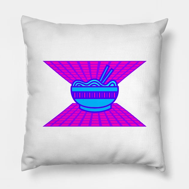 Vaporwave Ramen Pillow by soufyane