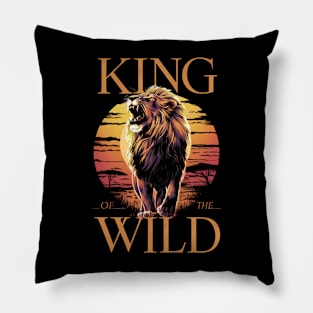 Lion With Words: King of the Wild (b) Pillow