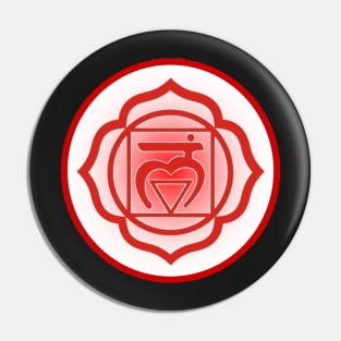 Grounded and balanced Root Chakra- Light Blue Pin