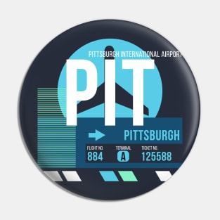 Pittsburgh (PIT) Airport // Sunset Baggage Tag Pin