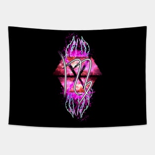 Virgo Zodiac - Pink Abstract Tapestry