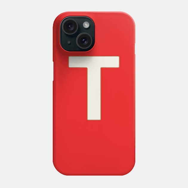 letter t red Phone Case by persa