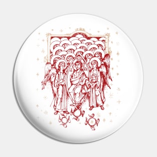 Heavenly Court | Christ Enthroned among the Angelic Hosts Pin