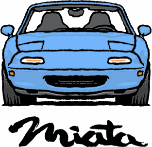 MX5 Miata NA Light Blue Magnet