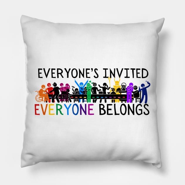 Crowded Table Pillow by WonderBubbie