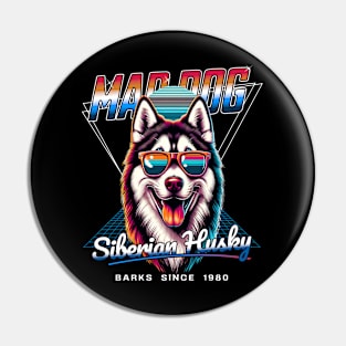 Mad Dog Siberian Husky Dog Pin