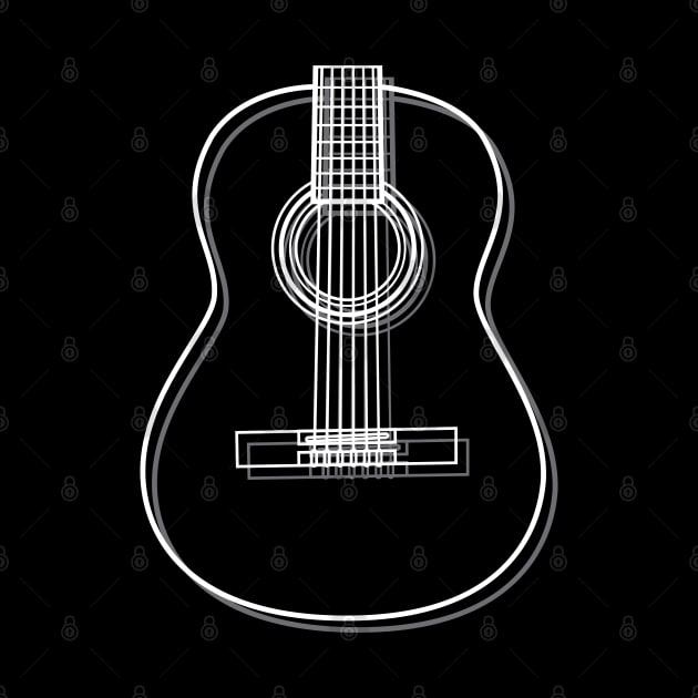 Classical Acoustic Guitar Body Outline Dark Theme by nightsworthy